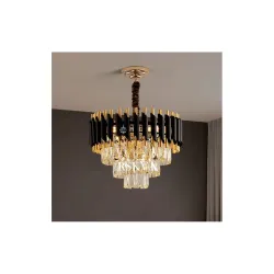 RSKVA Black Mamba Round Chandelier (400 MM) Glass