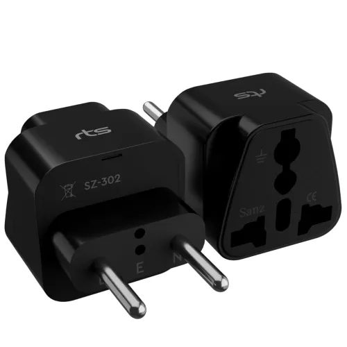 Image of rts Europe Travel Adapter India to Russia, Europe, Turkey & More European Plug Adapter Travel Essentials Universal Trave