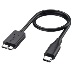 rts usb c hard drive cable USB C Type C to Micro-B USB 3.0 Cable, 10Gbps Fast Charging & Syncing Cord Compatible with Portable External Hard Drives WD, Seagate Expansion, Toshiba, LaCie, Max...