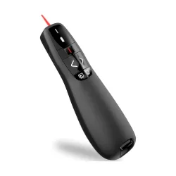 RTS Wireless Laser Presenter Remote Clicker (2.4GHz, USB, Black)