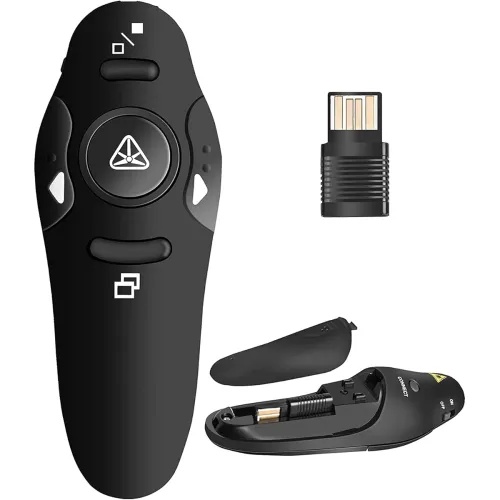Image of rts Wireless Presentation Clicker for PowerPoint Presentations, USB Dongle Presenter Remote