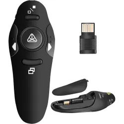 rts Wireless Presentation Clicker for PowerPoint Presentations, USB Dongle Presenter Remote