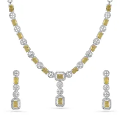 Rubans AD Zircon Festive Jewellery Set with Earrings for Women
