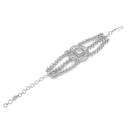 Rubans AD Zircon Statement Cocktail Bracelet Ethnic Party For Women & Girls