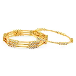 Rubans AD Zircon Studded Slim Stackable Bangle Festive For Women & Girls