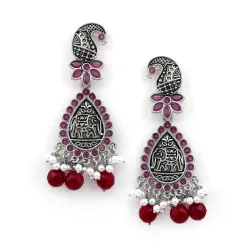Rubans Oxidised Dangle Earrings for Women