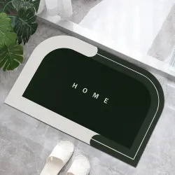 Rubber Bath Mat 4 MM, Anti-Skid Water Soaking Bathroom Rug Door,Floor mat, Soft Quick Dry Water Absorbent Mat for Home O