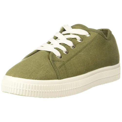 Image of Rubi Women's Khaki Twill Sneakers-4 UK 
