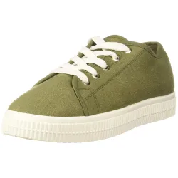 Rubi Womens Khaki Twill Sneakers-4 UK