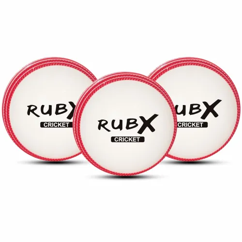 Image of RUBX PVC T-20 Plus Practice Cricket Wind Balls 110g – Pack of 3, (White)