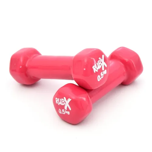 Image of RUBX Vinyl Dumbbells Set 1Kg (Pink)
