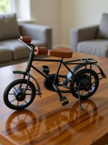 Image of Ruby Perl Beautiful stylish iron cycle with chain and movement showpiece for multiple place decoration. Decorative Showp