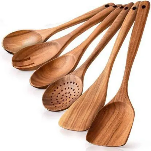 Image of Ruby Perl Wooden Ladle (Pack of 6)