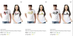 Rubyknits Couple T Shirts Starting @ ₹113