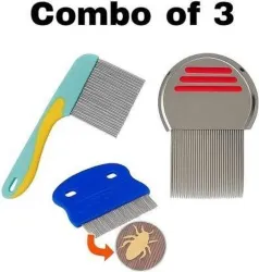 Ruckazo 3-in-1 Long Handle Lice Comb Set | Lice & Nits Removal Co...more