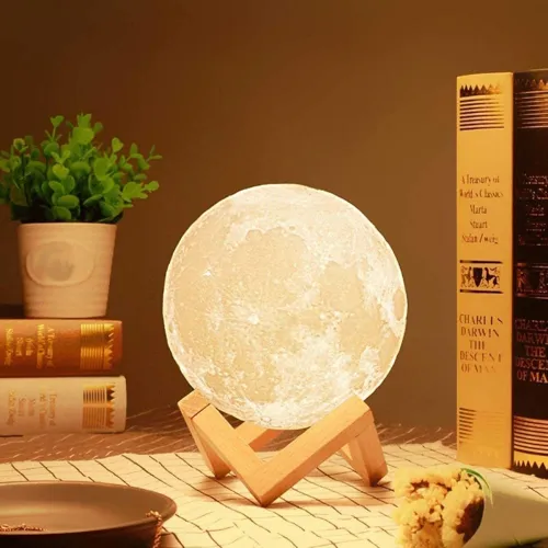 Image of RUCON® 3D Moon Light lamp 7 Multi Colors Changing 