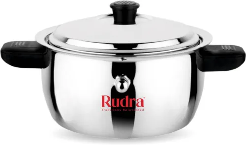 Image of Rudra SS Stainless Steel Ideal Milk Boiler/Cooker Pot 20 cm diameter 1 L