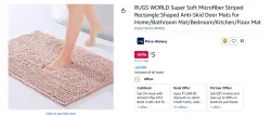 RUGS WORLD Super Soft Microfiber Striped