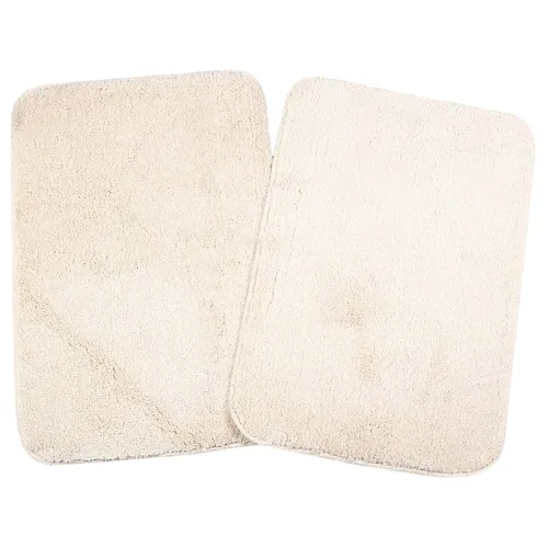 Image of RUGSZONE 3D Edge Microfiber Rugs (40x60 cm, Brown, 2 Pc)