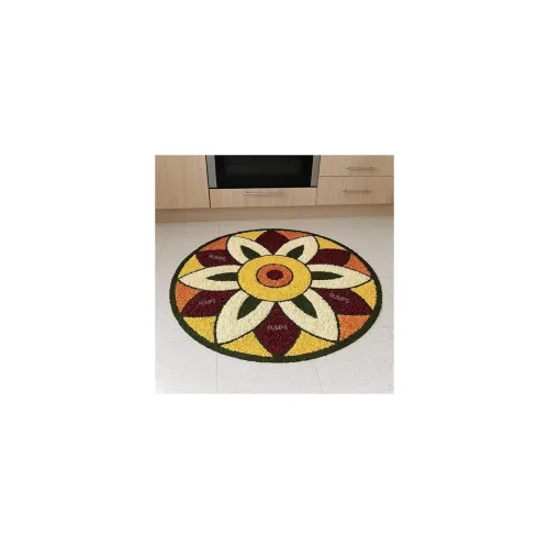Image of RUMPS Microfiber Rangoli Floor Mat (24 x 24 Inches)