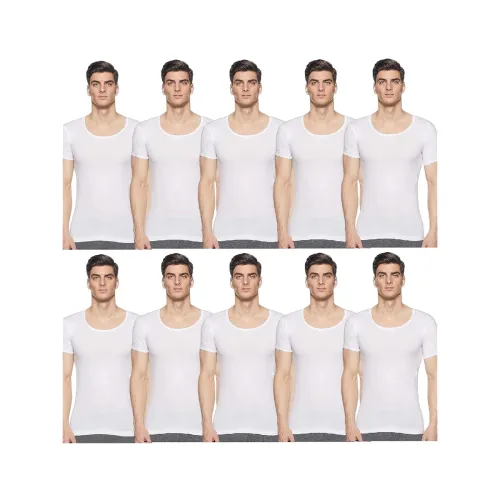 Image of Rupa Jon Half Sleeves Vest for Men, Pack3