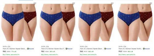 Image of Rupa Jon Women's Panties Starting @ ₹80