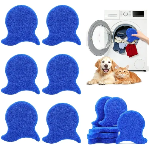 Image of RupeeRise 6 Pieces Dog Hair Removal from Clothes, Pet Hair Remover for Laundry with Washing Machine Lint Catcher, Cat Ha