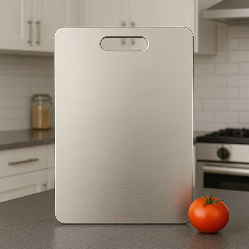 Image of RUSHIL WERE Rectangle Stainless Steel Chopping Board 21Cm