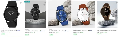 Image of Rustet Men's Watches upto 89% Discount