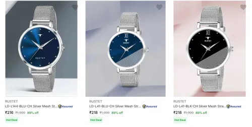 Image of Rustet Women's Watches upto 89% Discount