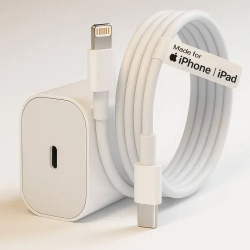 Image of RVAT 20W PD 3A Wall Charger with Type-C to Lightning Cable
