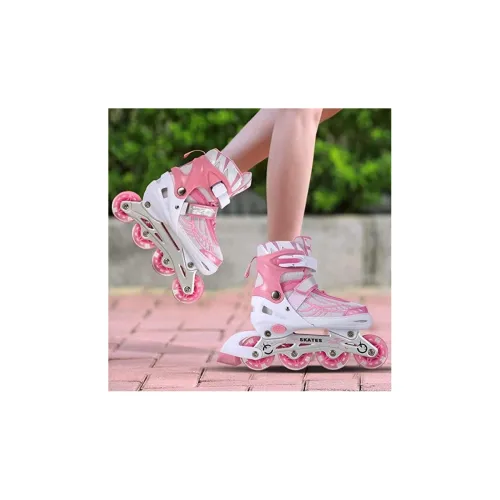 Image of Rylan 4 Wheels Adjustable Inline Skates for Boys Girls Kids Age 6-15 - Skating Shoes With PU Wheels, Aluminum Frame, LED