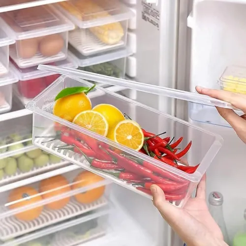 Image of Rylan Plastic Fridge Storage Boxes Po3