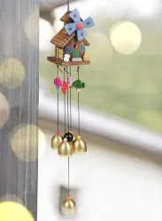 Ryme Wooden and aluminum House Decorative Hanging Wood