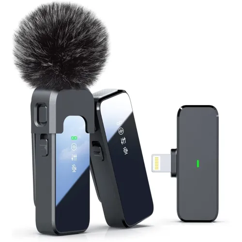 Image of Rythflo Wireless Microphone Noise Cancellation Lapel Mic Compatible with Type-C Android 