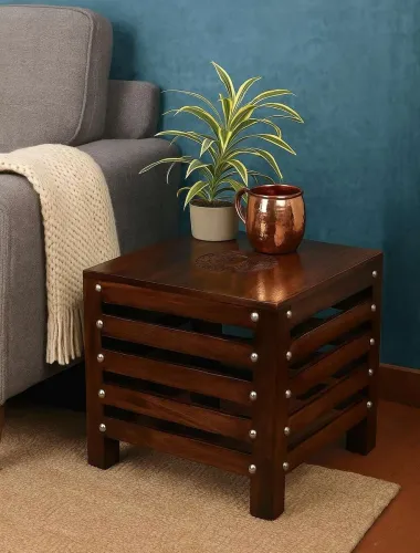 Image of S F ENTERPRISES Wood Sitting Stool Side Table
