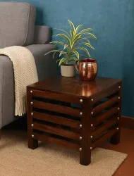 S F ENTERPRISES Wood Sitting Stool Side Table