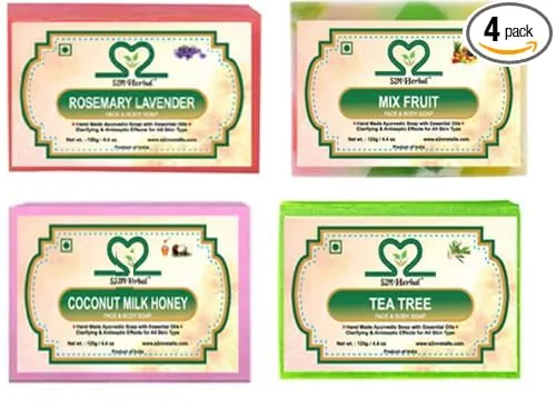 Image of S2M Herbal Handmade soap combo (4 x 125 g)