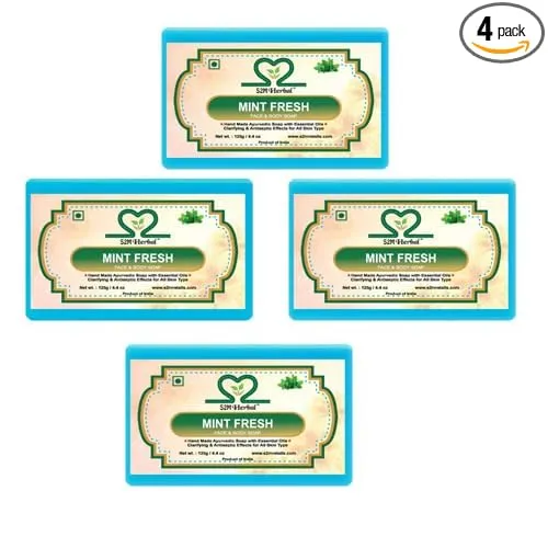 Image of S2M Herbal Pure Mint soap (4 x 125 g)