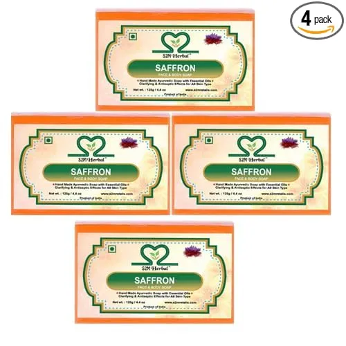 Image of S2M Herbal Saffron Soap (4 x 125 g)