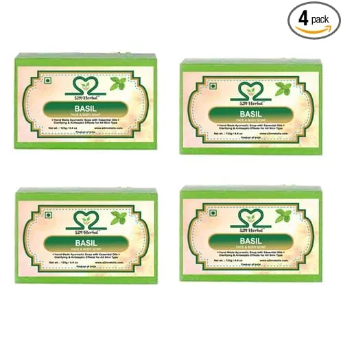 Image of S2M Herbal Basil Scrub Soap (4 x 125 g)