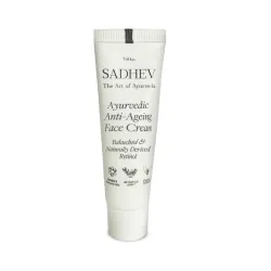 Sadhev Ayurvedic Anti-Ageing Face Cream, Bakuchiol & Naturally Derived Retinol, Collagen Boosting Moisturiser, Reduces Fine Lines & Wrinkles, Sulphate & Paraben Free, 8 gm