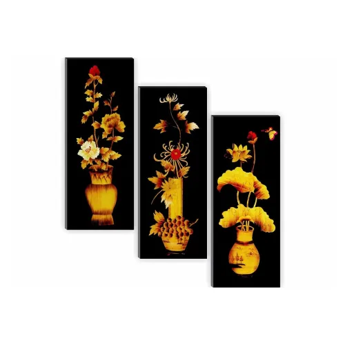 Image of SAF paintings Floral Art 3pcs Framed
