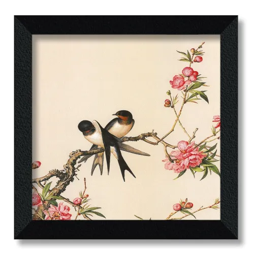 Image of SAF paintings loving bird modern art premium wall painting for home decoration 9.5 inch x 9.5 inch MOQ-SD12A