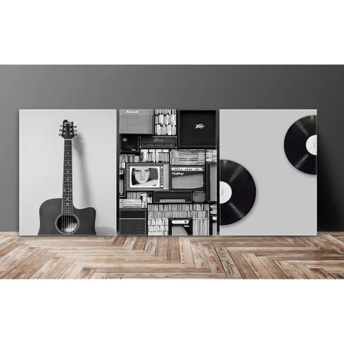 Image of SAF paintings Multieffect UV Textured Panel Painting (Set of 3, 12 Inches X 27 Inches (SANFC12289) SANFC12289