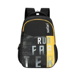 Safari 37L School Bag for Boys and Girls, Casual 3 Compartment School Backpack, Printed Backpack Bag with Organizer & Fi