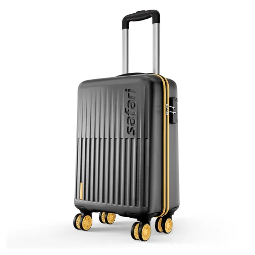 Image of Safari Astra Neo 8 Wheels 56cm Cabin Size Trolley Bag, Hard Case Polycarbonate, 360 Degree Wheeling