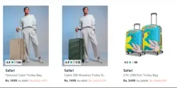 Safari Trolley Bag at minimum 82% Discount