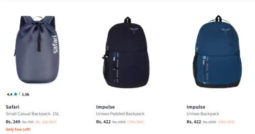 Image of Safari Backpack Starting @ ₹249