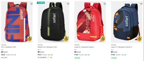 Image of Safari Backpacks upto 74% Discount